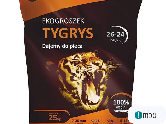 Węgiel kamienny Ekogroszek TYGRYS 26-24 MJ/kg 1000 kg Groszek Plus - 1